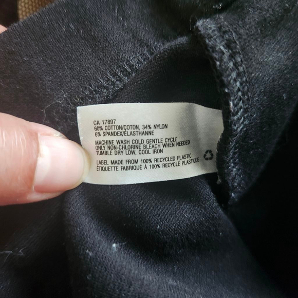 GAP Kids Black Treggings Pants w/ Silver Zippers Sz L (10/12) Leggings - Picture 5 of 5